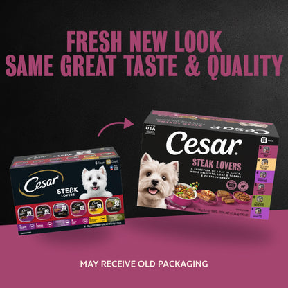 Cesar Home Delights & Loaf Wet Dog Food, Variety Lovers, 3.5 oz, 36 Count