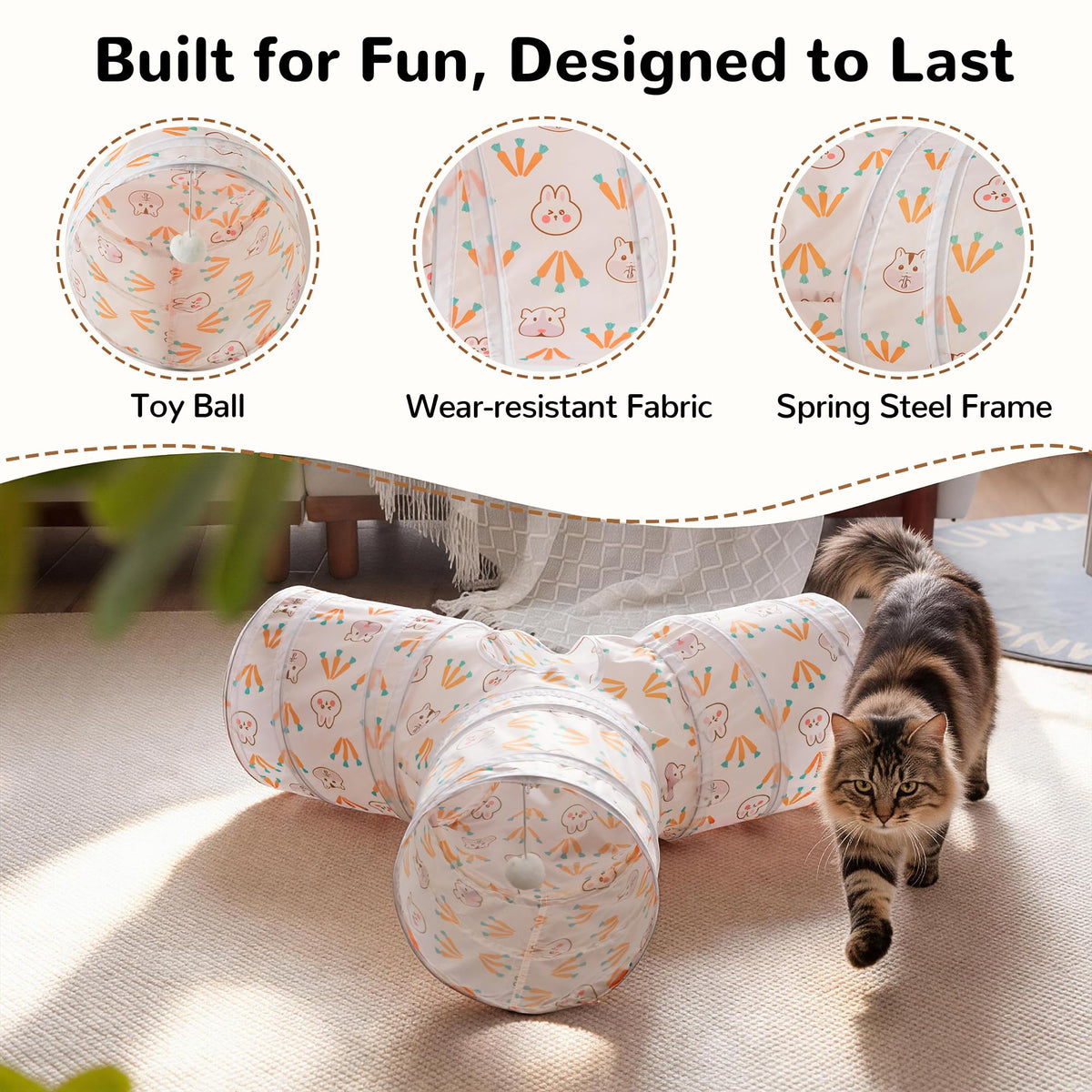 Tempcore Pet Tunnel Tube Cat Toys, Cat Tunnels for Indoor Cats