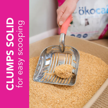 ökocat Low Tracking Natural Wood Clumping Cat Litter, Odor Control 14 Lbs