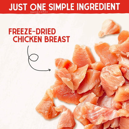 Stella & Chewy's Freeze-Dried Raw Chicken Breast Dog Treats - Single Ingredient, No Additives - Premium Training Treats - Perfect For Picky Eaters - 2.75oz Bag