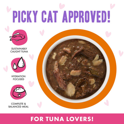 Weruva B.F.F. OMG - Best Feline Friend Oh My Gravy! Tuna & Chicken Charm Me with Tuna & Chicken in Gravy Cat Food, 3oz Pouch (Pack of 48)