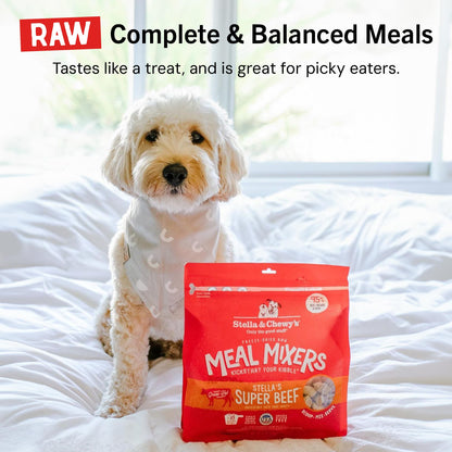 Stella & Chewy's Freeze-Dried Raw Chicken Meal Mixers- Dog Food Topper & Mixer - Made with 95% Cage-Free Chicken, Organs & Bone - Perfect for Picky Eaters - Grain-Free, 2.19 Pound (Pack of 4)