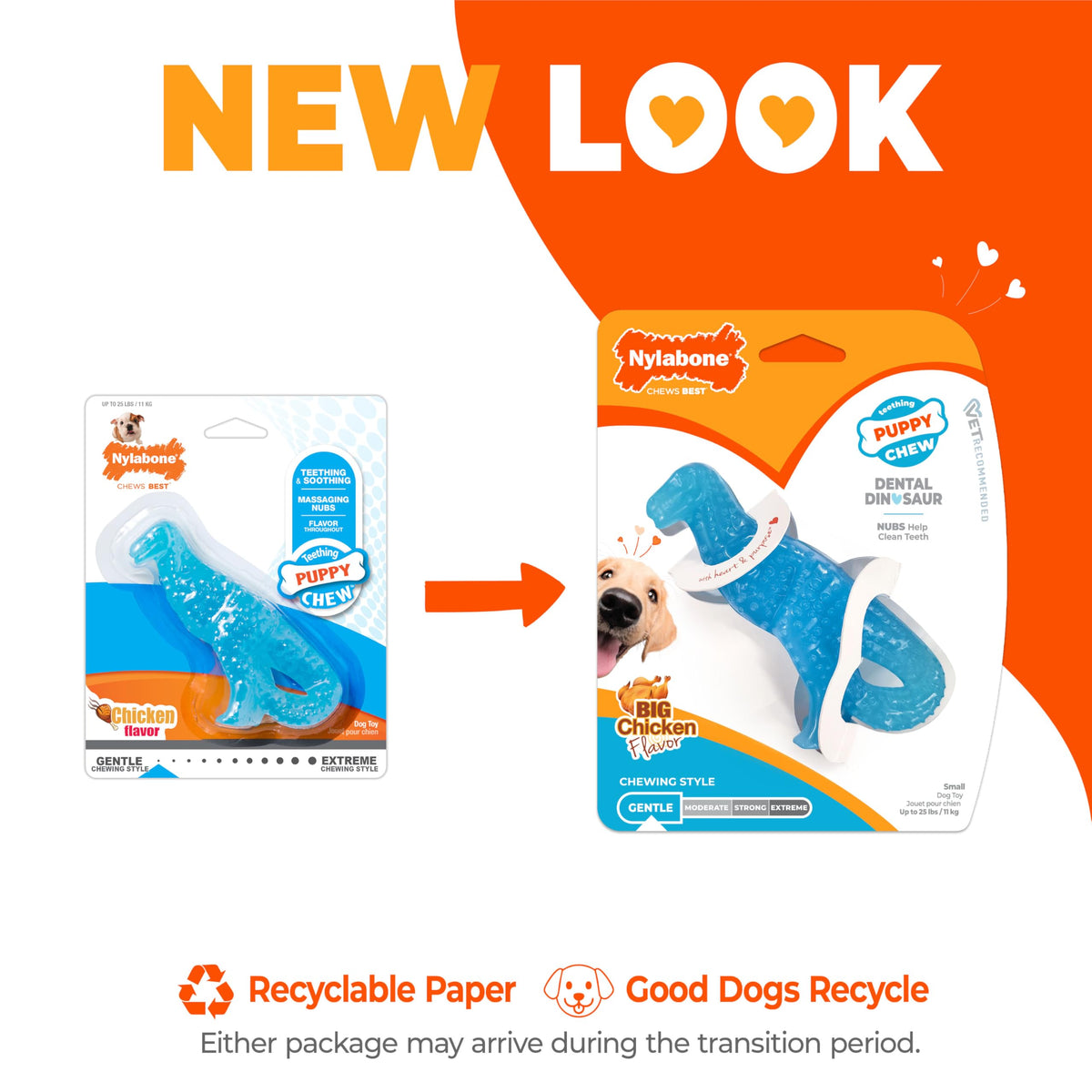 Nylabone New Puppy Starter Kit, Puppy Teething Toys, 3 Pack, Blue