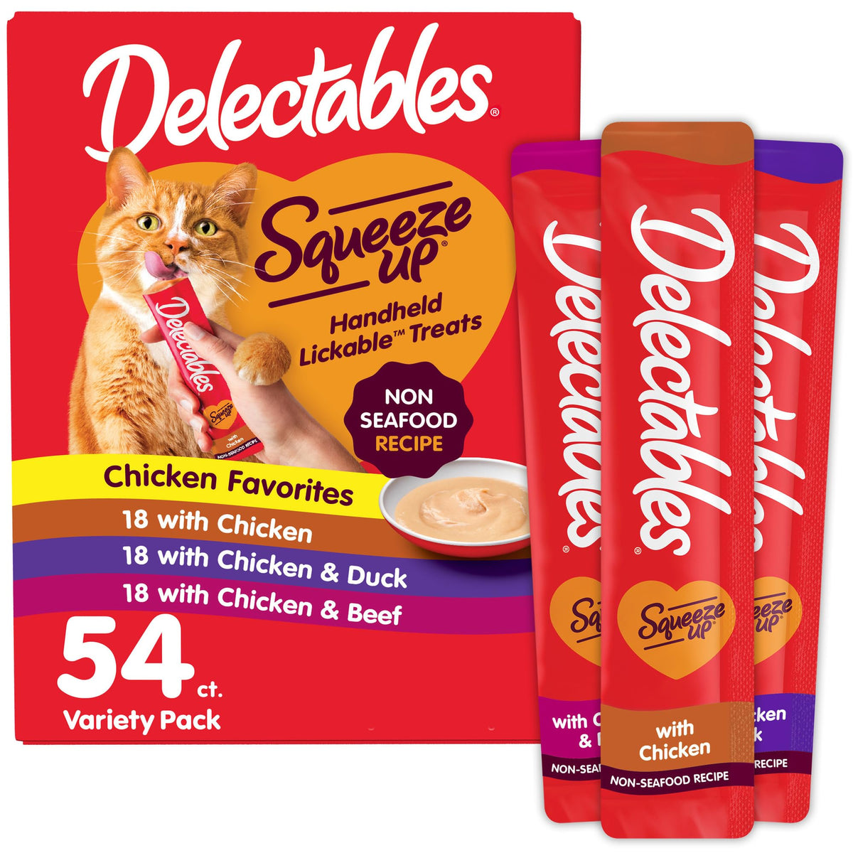 Delectables Squeeze Up Non-Seafood Variety Pack Lickable Cat Treat, 20 Count (Pack of 1)