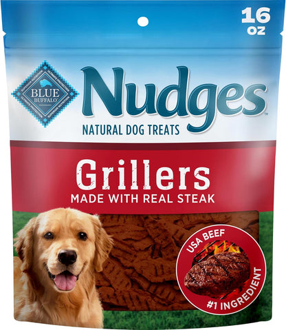 Blue Buffalo Nudges Grillers Steak Dog Treats, 16 oz