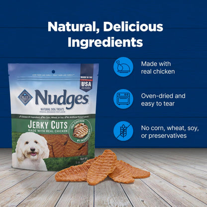 Blue Buffalo Nudges Jerky Cuts Chicken Dog Treats, 16 oz