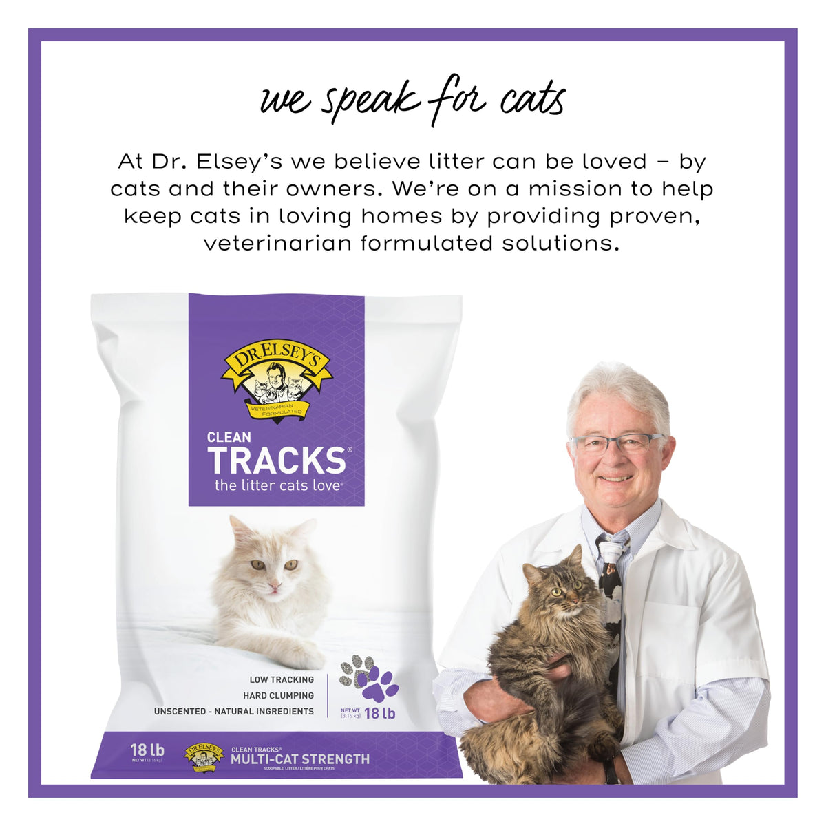 Dr. Elsey's Clean Tracks Clumping Clay Cat Litter, 20 lbs.