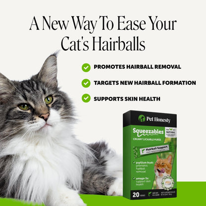 Cat Hairball Remedy Treats - Dual Texture Crunchy Creamy Hairball Treatment for Cats, Furball Relief Control Supplement with Fiber, Fish Oil for Indoor Cats Skin Coat Digestion (90-Day Supply)