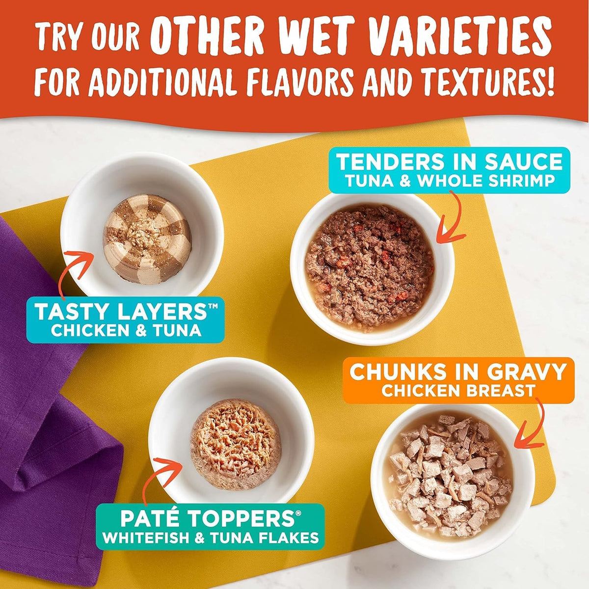 Meow Mix Poultry & Beef Favorites, Wet Food Variety Pack, 24 Cups