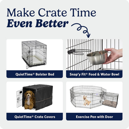 Midwest 30-Inch Single Door iCrate, for Medium Breeds, 21-40 lbs