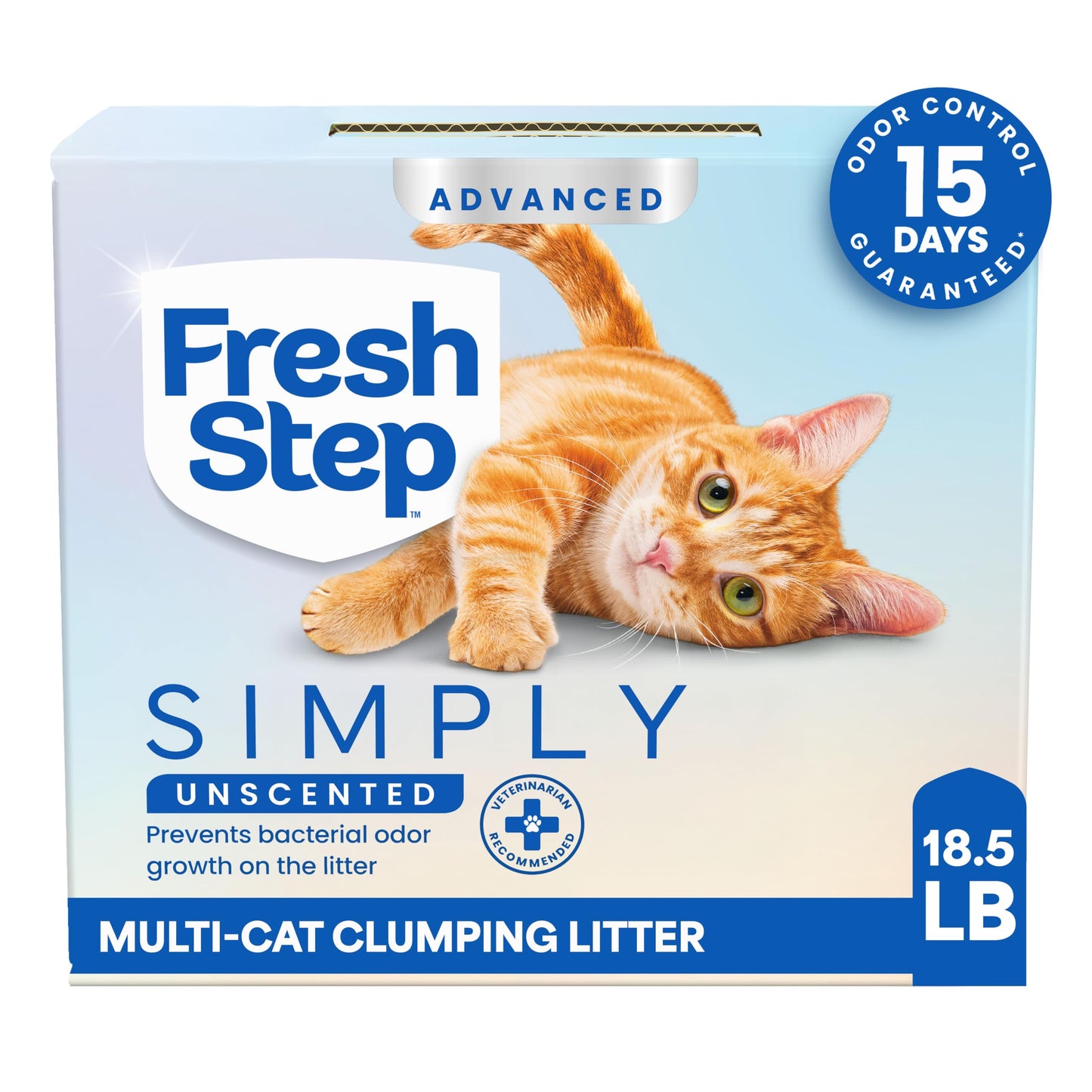 Fresh Step Advanced Odor Shield Clumping Cat Litter with Gain, 18.5 lb, 2Pk