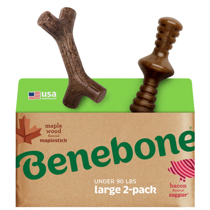 Benebone 7-Pack Dog Chew Toys for Aggressive Chewers, Dog Bones, Medium