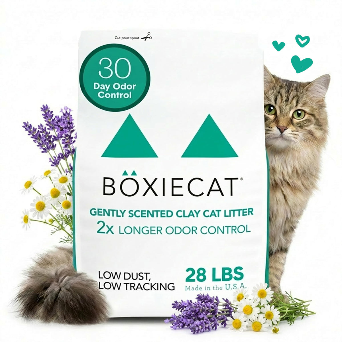 Boxie Premium Scented Clumping Cat Litter 30+ Day Odor Control 40 lb