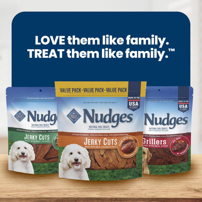 Blue Buffalo Nudges Jerky Cuts Chicken & Duck Dog Treats, 16 oz