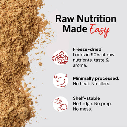 Stella & Chewy’s Freeze-Dried Raw Marie's Magical Dinner Dust – Protein Rich, Grain Free Dog & Puppy Food Topper – Grass-Fed Beef Recipe – 7 oz Bag