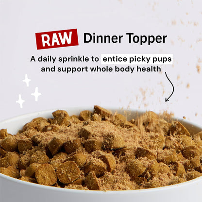 Stella & Chewy’s Freeze-Dried Raw Marie's Magical Dinner Dust – Protein Rich, Grain Free Dog & Puppy Food Topper – Grass-Fed Beef Recipe – 7 oz Bag