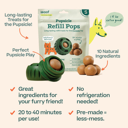 WOOF Pupsicle Birthday Refill Pops Dog Treats, Large