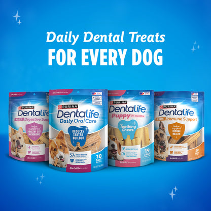 Dentalife Purina Daily Dental Chews for Large Dogs, 18 ct Pouch