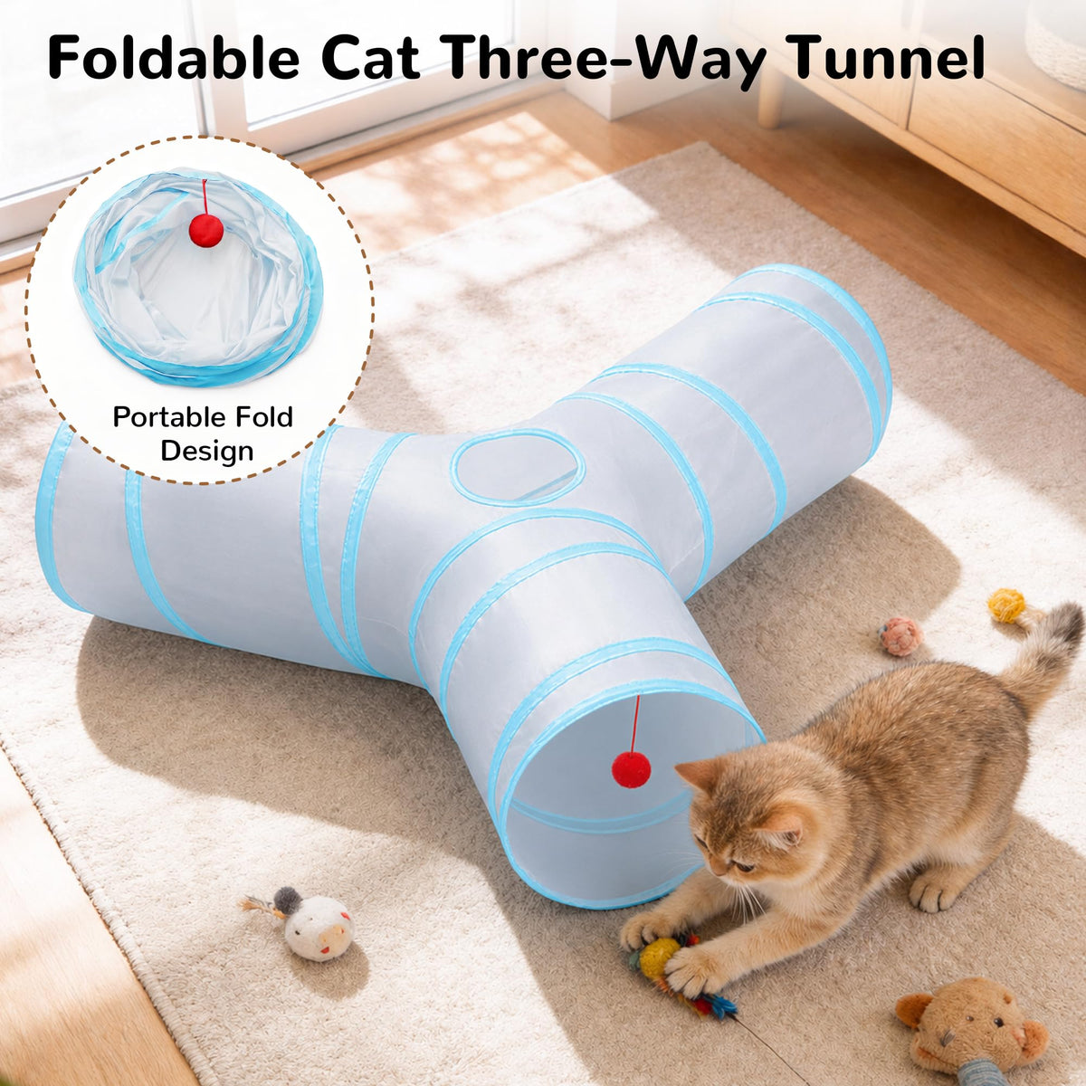 Tempcore Pet Tunnel Tube Cat Toys, Cat Tunnels for Indoor Cats