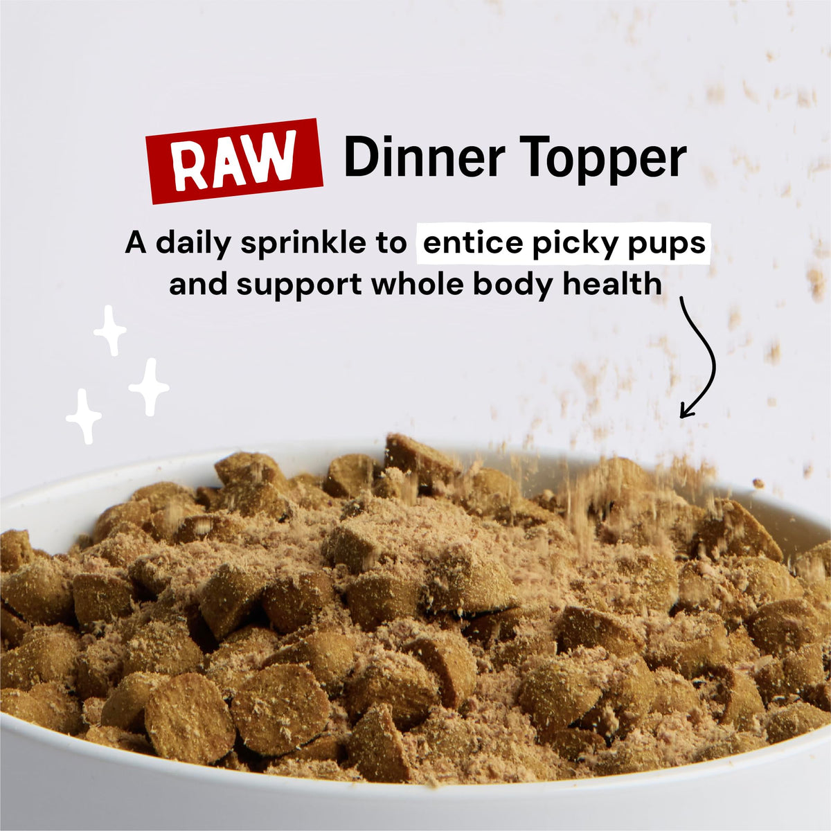 Stella & Chewy’s Freeze-Dried Raw Marie's Magical Dinner Dust – Protein Rich, Grain Free Dog & Puppy Food Topper – Grass-Fed Beef Recipe – 7 oz Bag