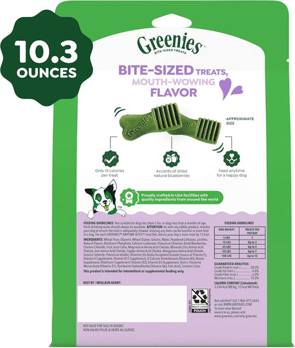 Greenies Anytime Bites Dog Treats, Blueberry Flavor, 10.3 oz