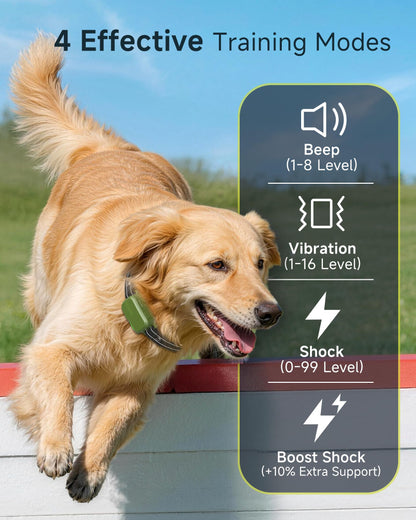 Dog Shock Collar - 4500FT Dog Training Collar with Remote, Blush Pink