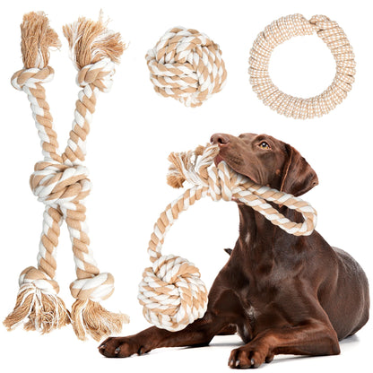 Fida Dog Rope Toys for Aggressive Chewers, Chew Toys for Large Medium Dogs