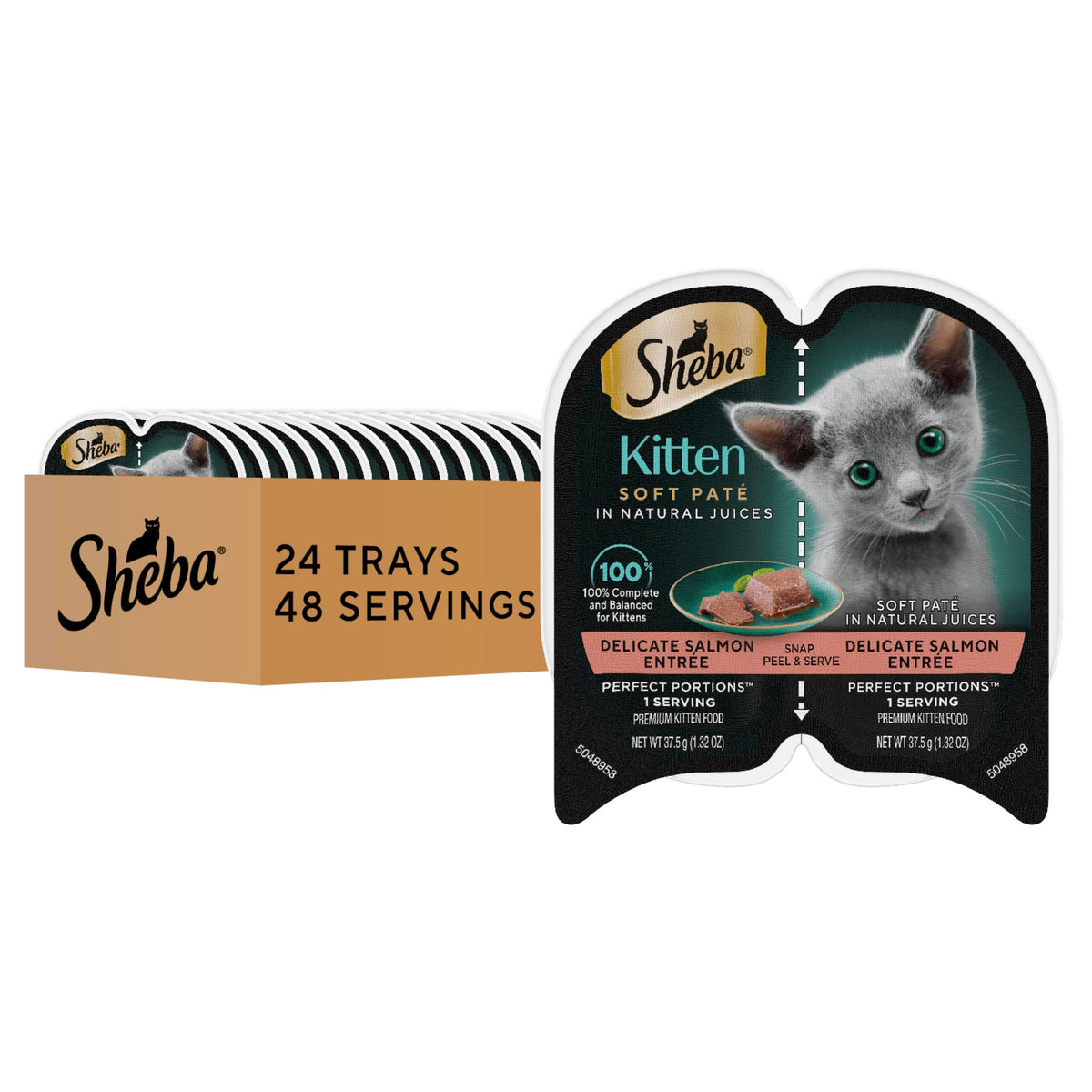 Sheba Perfect Portions Kitten Pate Wet Cat Food, Multipack, 2.6 oz, 24 ct