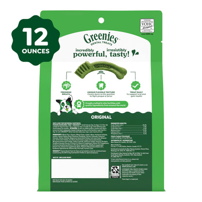 Greenies Petite Natural Dental Dog Treats, Original Flavor, 30 Count