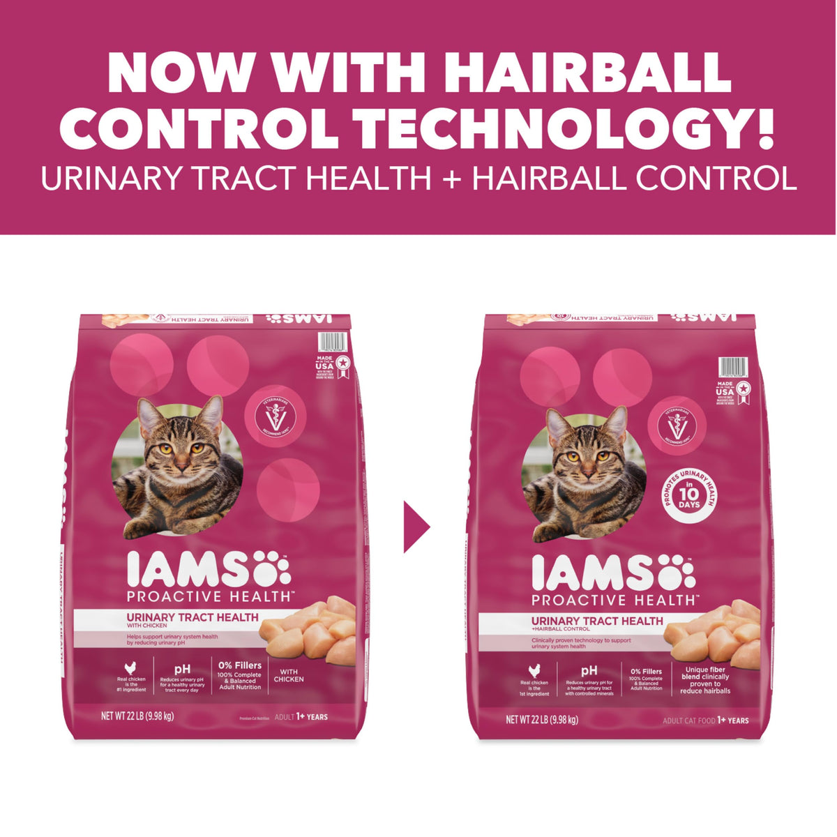 IAMS Proactive Health Urinary Tract Health Dry Cat Food, Chicken, 7 lb
