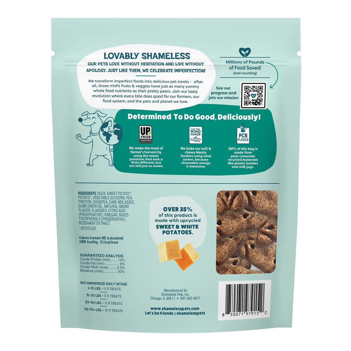 Shameless Pets Bacon Me Crazy Meaty Tenders, Soft Dog Treats, 8oz