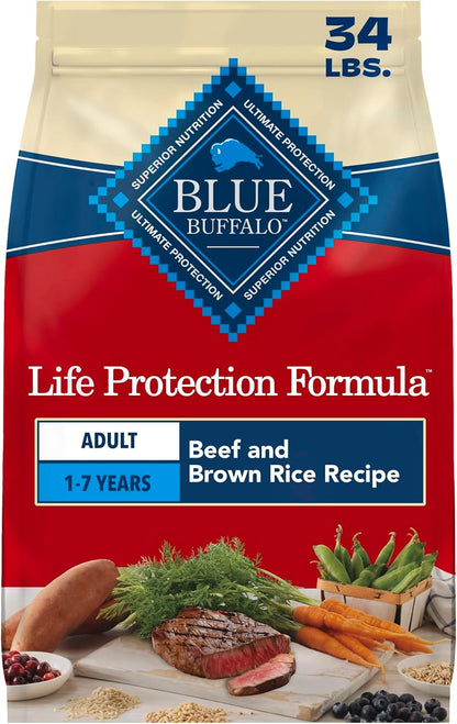 Blue Buffalo Life Protection Formula Beef Adult Dry Dog Food, 34 lb
