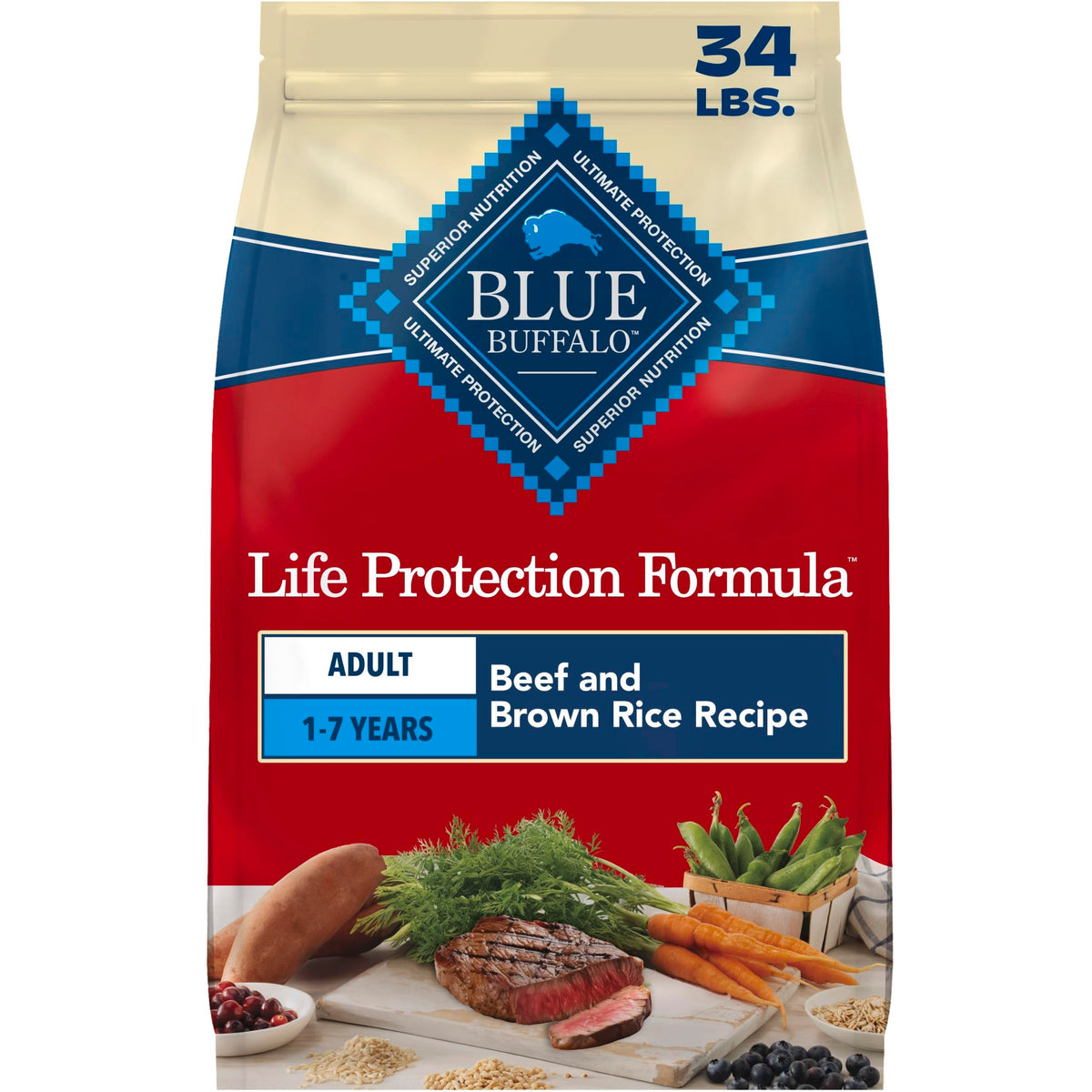 Blue Buffalo Life Protection Formula Chicken Adult Dry Dog Food, 30 lb