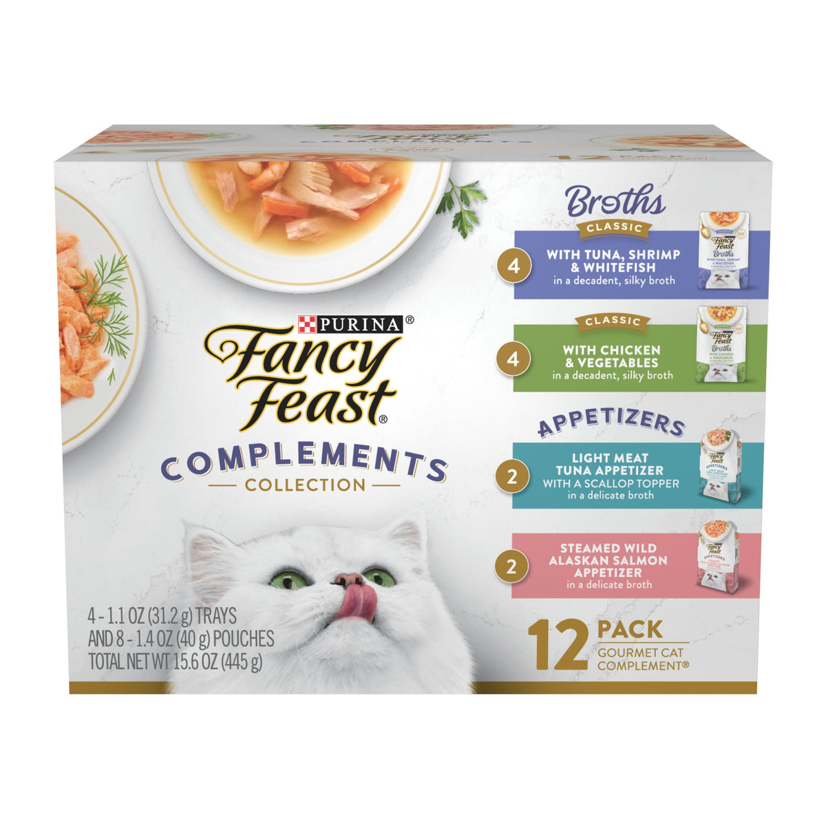 Purina Fancy Feast Seafood Classic Pate Variety Pack, 3 oz Cans, 30-Pack