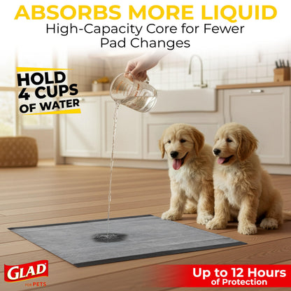 Glad for Pets Activated Carbon Disposable Dog Training Pads, 100 Count