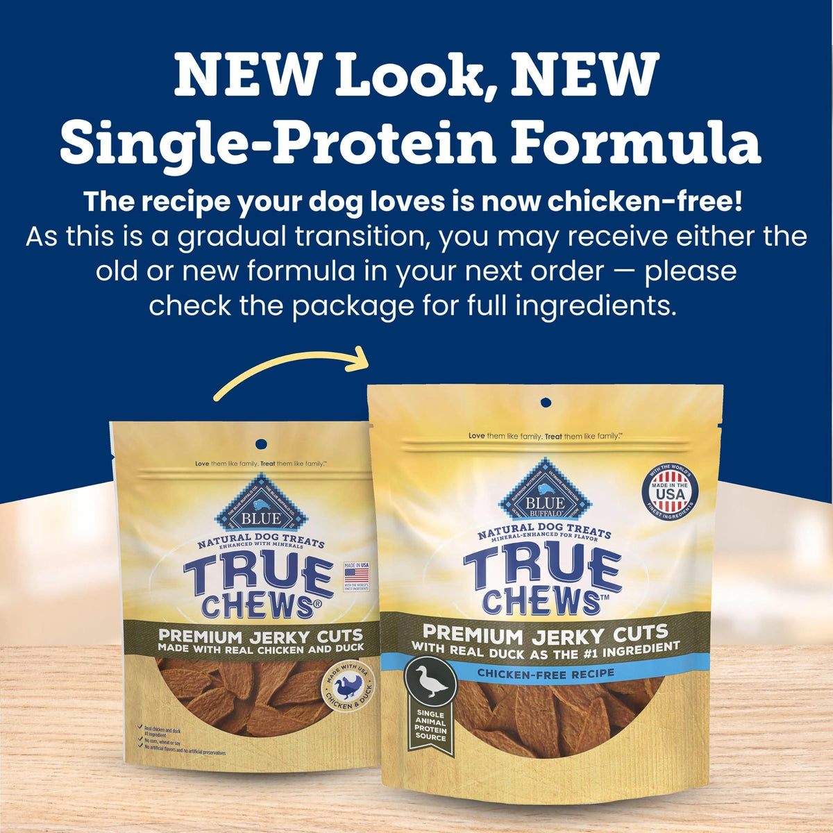 Blue Buffalo True Chews Premium Jerky Cuts Steak Dog Treats, 10 oz