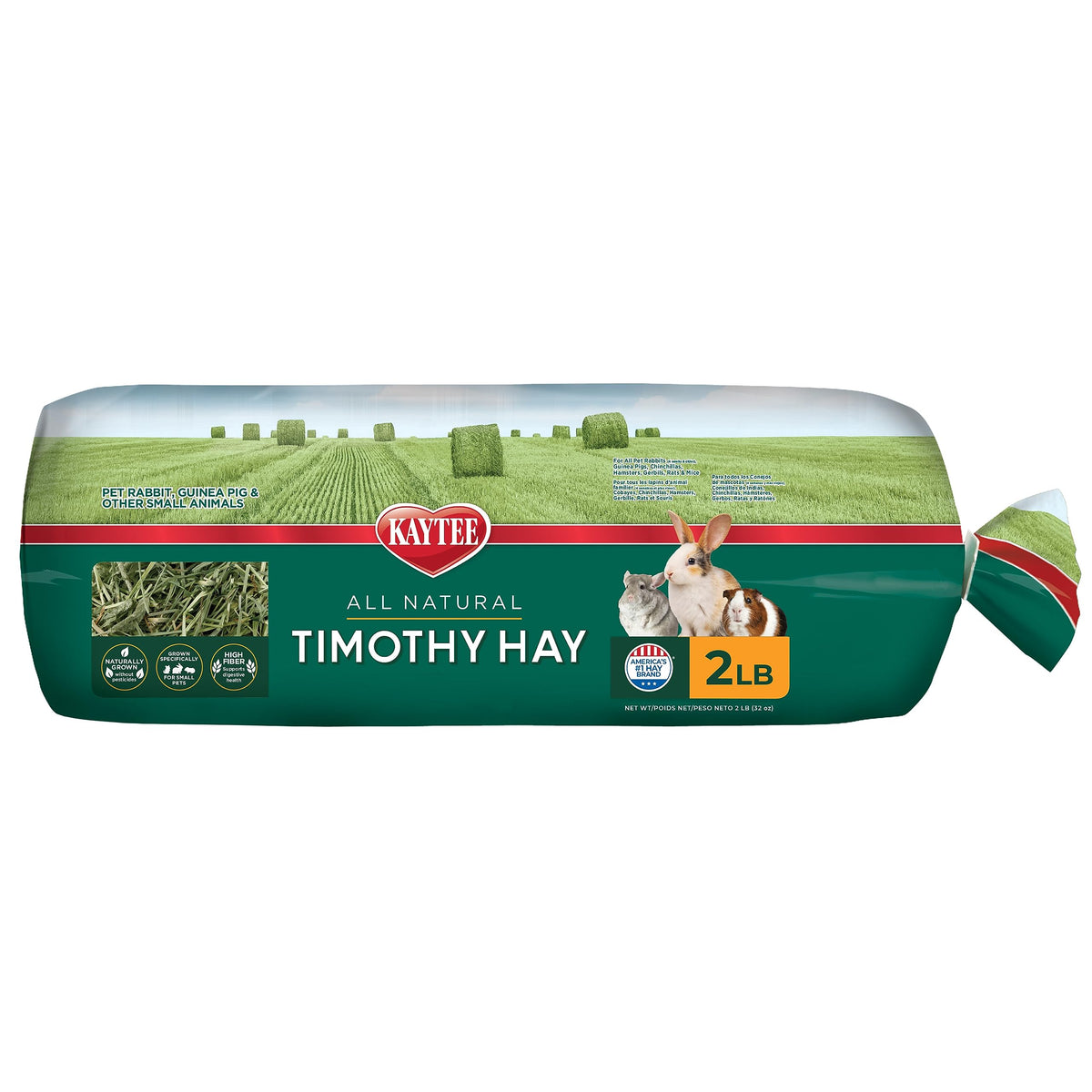 Kaytee Timothy Hay, High Fiber for Rabbits, Guinea Pigs, 48 Ounces