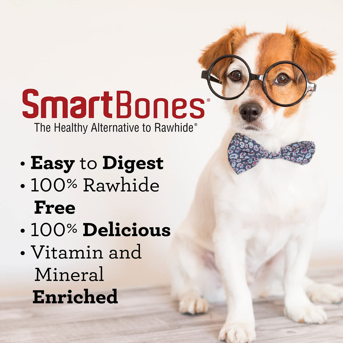 SmartBones Mini Bones Rawhide-Free Dog Treat, with Real Chicken, 56 Count