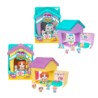 Little Live Pets Mama Surprise Families Pet Vet Playset, Baby Care Clinic Animal Hospital Play Set, 3 Puppies, Accessories, Vet Toys for Kids 5+