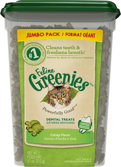 Greenies Feline Natural Dental Cat Treats, Catnip Flavor, 21 oz