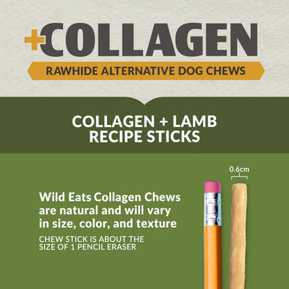 Wild Eats Real Duck Collagen Bully Sticks for Dogs, 25 Pack, Rawhide Free