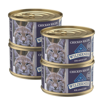 Blue Buffalo Wilderness Variety Pack Adult Paté Wet Cat Food, 3 oz, 12 ct