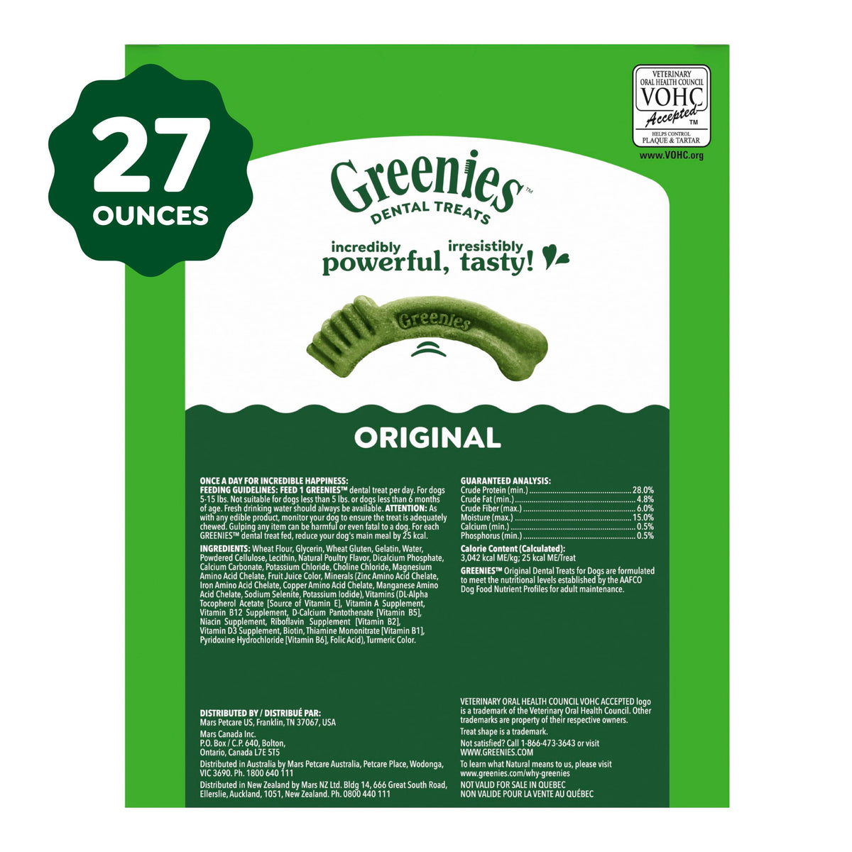 Greenies Teenie Original Natural Dental Dog Treats, Chicken, 43 Count