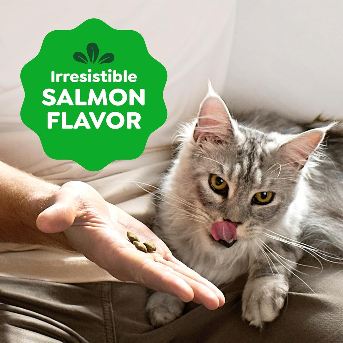 Greenies Feline Smartbites Skin & Fur Health Cat Treats, Salmon, 4.6 oz