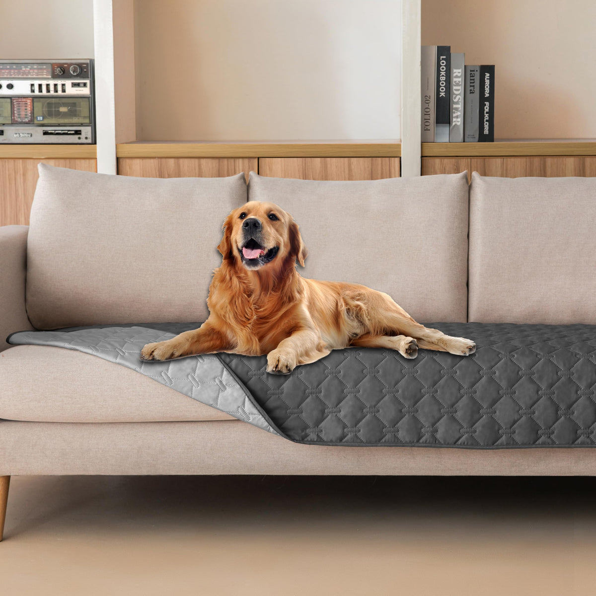 gogobunny Waterproof Dog Blanket, Couch Covers for Sofa, Reusable Pee Pads