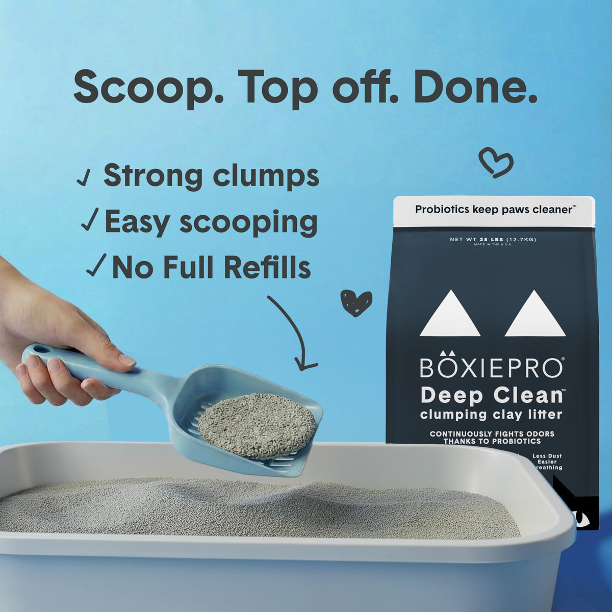 Boxie Probiotic Natural Lightweight Cat Litter 40+ Day Odor Control 11.5 lb