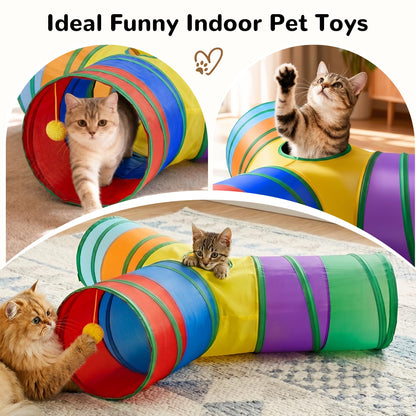 Tempcore Pet Tunnel Tube Cat Toys, Cat Tunnels for Indoor Cats