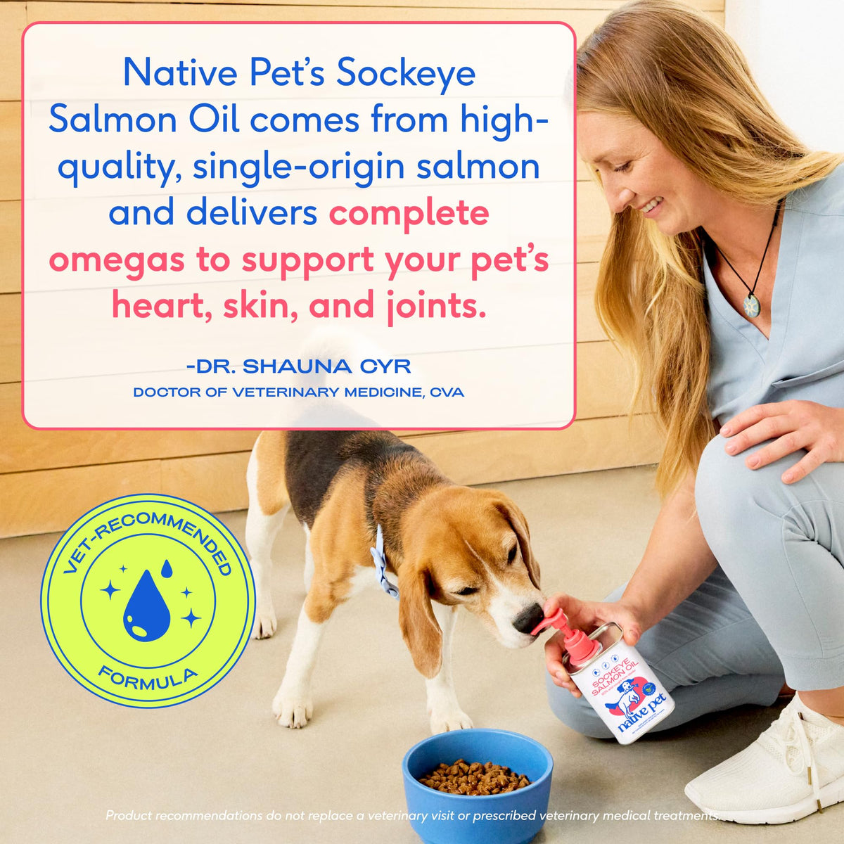 Native Pet Omega 3 Fish Oil for Dogs & Cats – Wild Alaskan Salmon Oil for Dogs Skin and Coat, Supports Joints, Heart & Shedding – Fast-Absorbing Omega 3 6 9 Liquid Supplement – 8oz