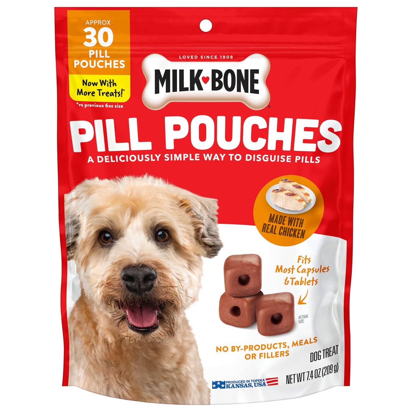 Milk-Bone Pill Pouches, Hickory Smoked Bacon Flavor, 30 Pill Pouches