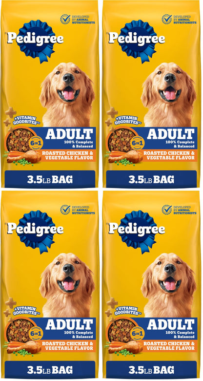Pedigree Adult Complete Nutrition Dry Dog Food, Steak & Vegetable, 18 lb